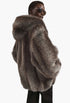Emma Faux Fur Hooded Jacket - Brown Melange